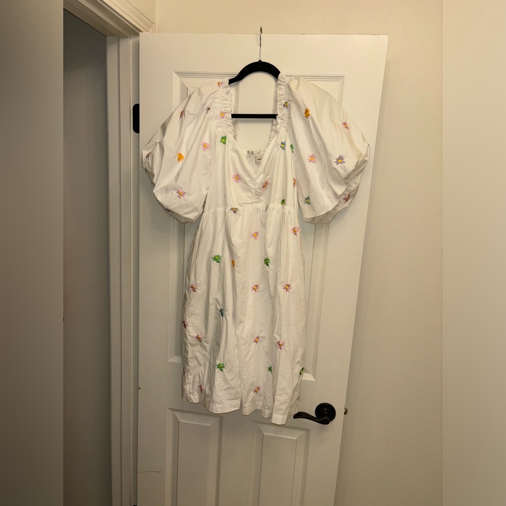 English Factory white flower mini dress